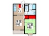 ハイツさつき 2Kの間取り