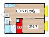 コーポビバルディ 1LDKの間取り