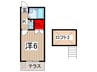 Ｓａｌｕｔ・Ｈｏｕｓｅ 1Kの間取り