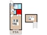 Ｓａｌｕｔ・Ｈｏｕｓｅ 1Kの間取り