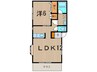 プランタン壱番館 1LDKの間取り