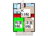 双葉ハイツ 2Kの間取り