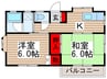 ハイツ中央 2Kの間取り