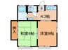 グリーンコーポ 2Kの間取り