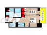 シーズンフラッツ菊川 1DKの間取り