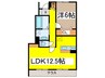 ルミナスコ－ト 1LDKの間取り