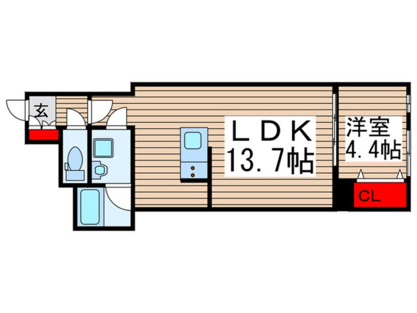 間取図 Ｇｌｕｃｋ　ＫＡＳＨＩＷＡ