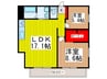 ブル－テラス新都心 2LDKの間取り