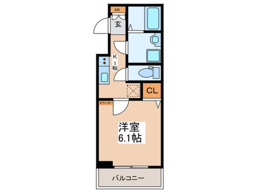 間取図 クレヴィスタ立石（３０６）