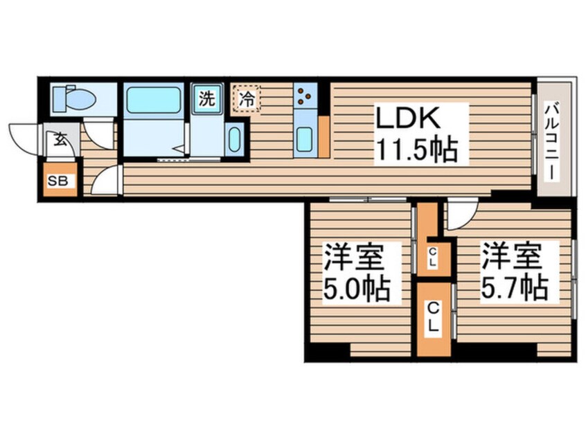 間取図 グラナーデ江戸川Ａ