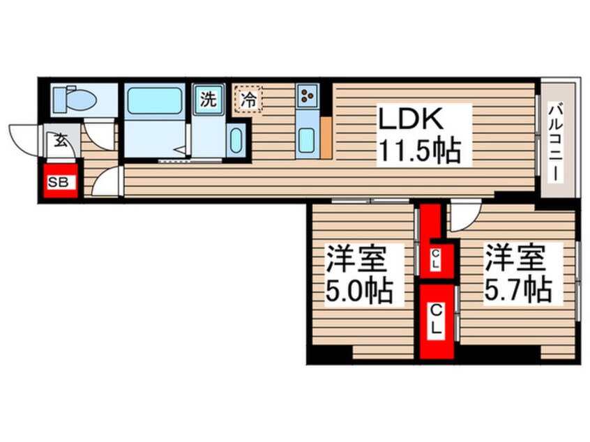 間取図 グラナーデ江戸川Ａ