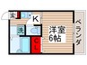 エールシャンブル 1Kの間取り