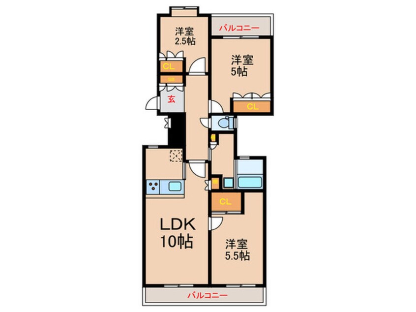 間取図 アソシエール文京白山