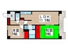 ファインビュー千葉 2LDKの間取り
