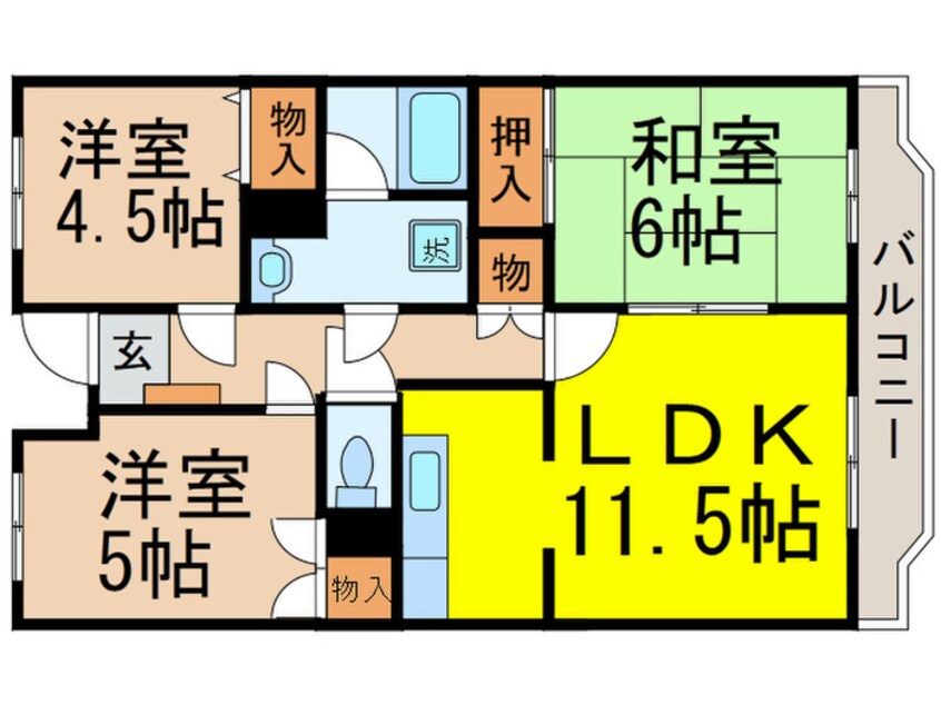 間取図 プランドール石神井