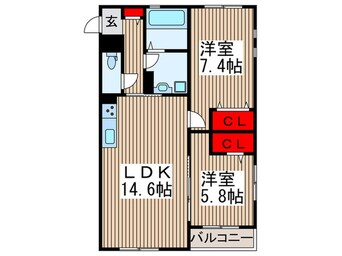 間取図 西大宮ガーデンヒルズⅡ