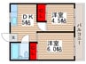 野崎マンション 2DKの間取り