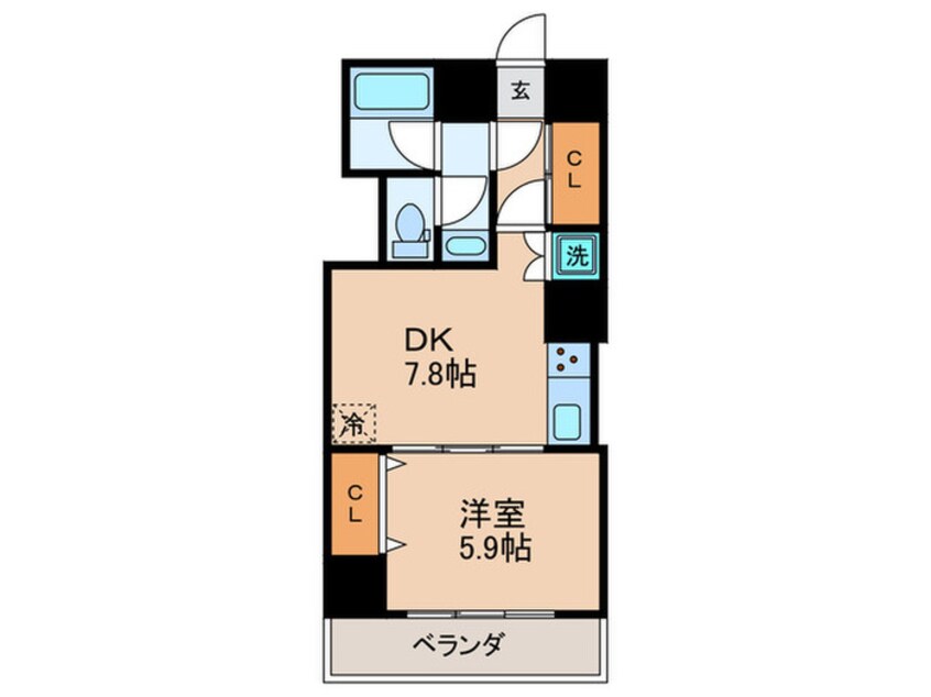 間取図 シャンボール第二築地