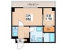 アルファコート青砥4 1DKの間取り