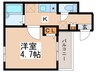 MELDIA東堀切 1Kの間取り