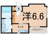 ブリス矢向 1Kの間取り