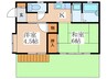 森田貸家７号棟 2Kの間取り