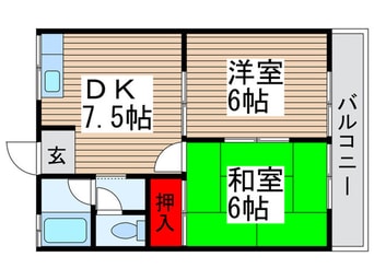 間取図 コ－ポ蘭