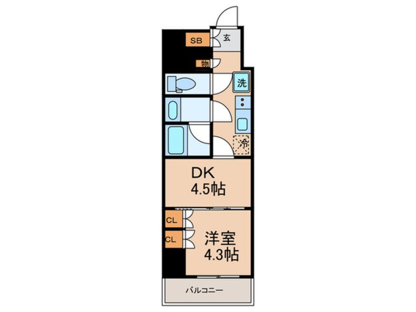 間取図 ザ・パークハビオ東長崎