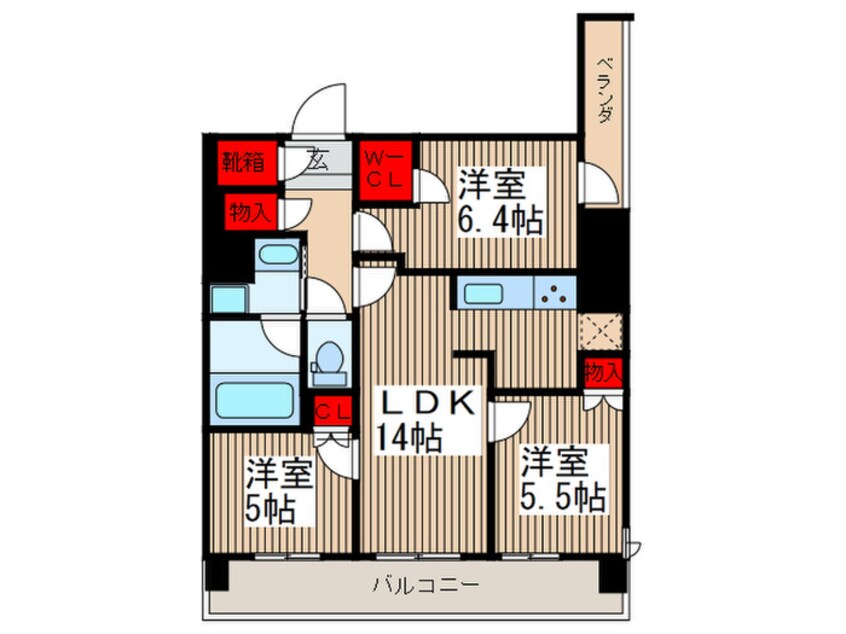 間取図 ドゥーエ大宮