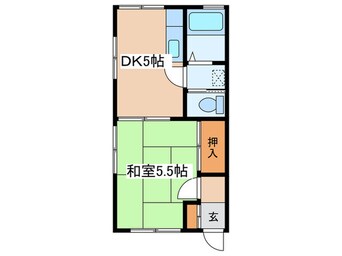 間取図 シャト－津田ⅡＢ棟