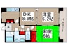 エスポワ－ル東所沢 2DKの間取り