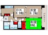 エスポワ－ル東所沢 2DKの間取り