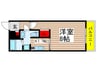 レクサス南八幡 1Kの間取り