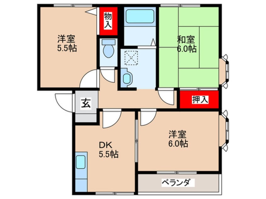 間取図 アスカハイムD棟