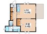 パークサイドプルメリ 1LDKの間取り