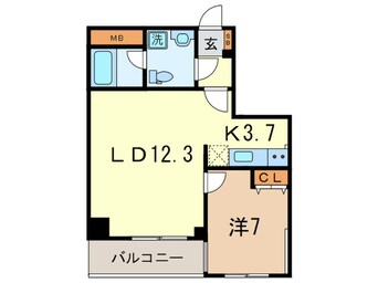 間取図 エスティメゾン都立大学