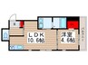 リムズ浦和 1LDKの間取り