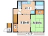 第３安田荘 2Kの間取り