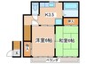 第３安田荘 2Kの間取り