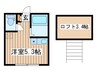 ア－ヴェル浅間台 1Rの間取り