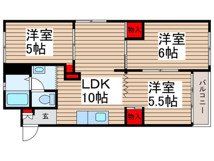 間取り図 小金原第３コーポラス（２０６）