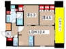 コンフォリア東陽町 2LDKの間取り
