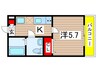 グランフロント本千葉 1Kの間取り
