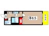プランシュ日吉 1Kの間取り