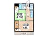 高橋マンションＡ棟 2Kの間取り