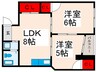 コンフォート竜泉クボタ 2LDKの間取り