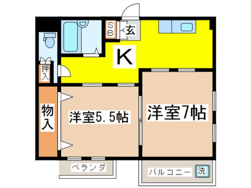 間取図 リーフコート東六郷