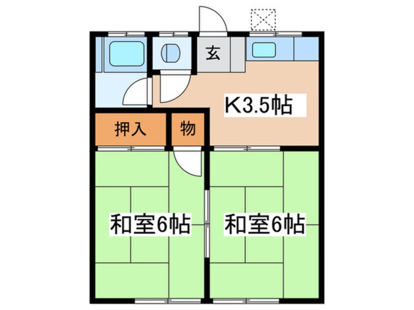 間取図 守屋アパ－ト２