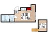 リオン六町 1Rの間取り