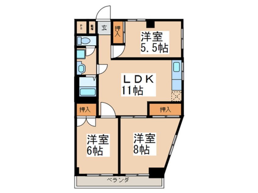 間取図 堀江ビル